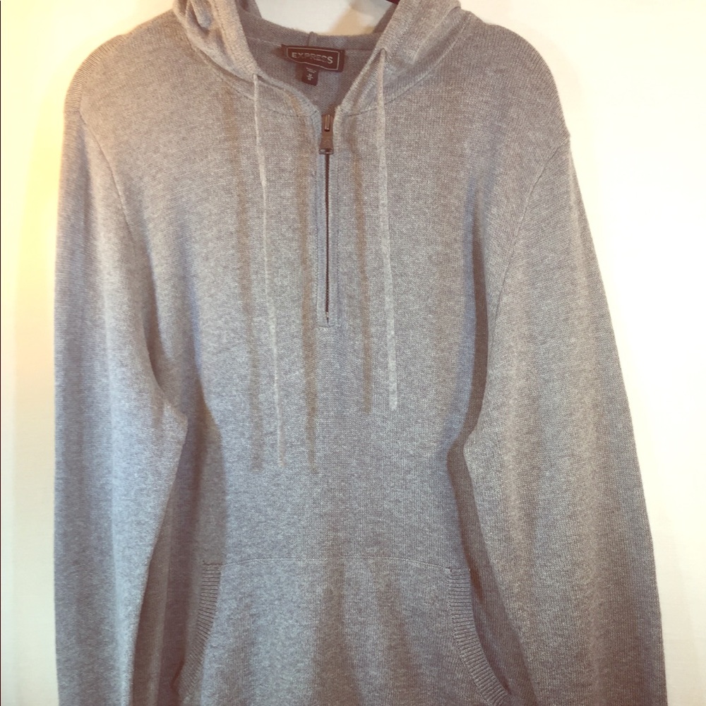 💥CLEARANCE💥 EXPRESS Sweater w/Hoodie, Gray,Large